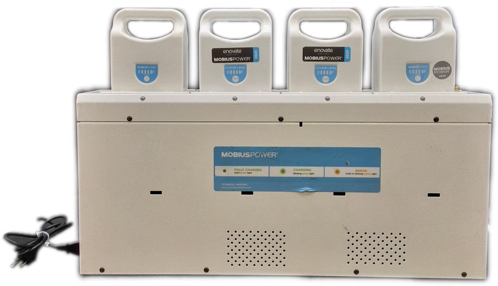 Mobius Power 2620 4 Rechargeable Batteries + 4-Bay Charger 
