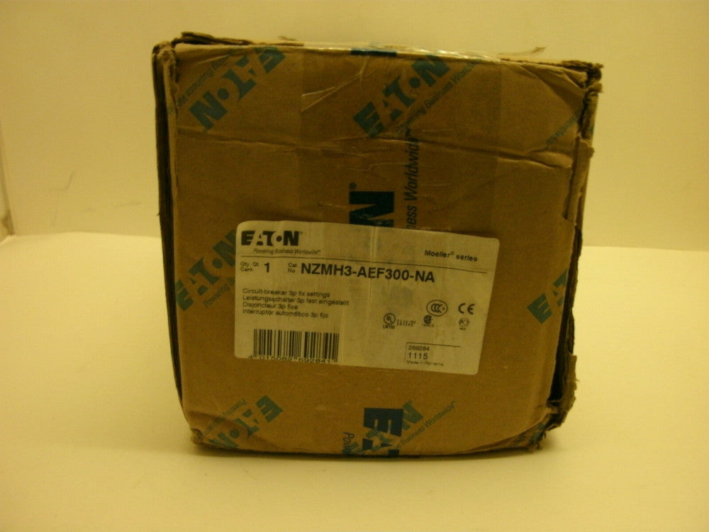 EATON NZMH3-AEF300-NA MOLDED CASE CIRCUIT BREAKER 3 POLE 300A 600VAC NEW IN BOX