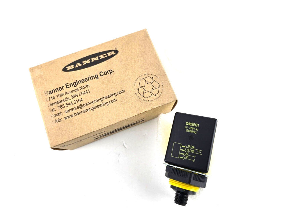NEW Banner Q403EQ1 Q40 Series Photoelectric Sensor Emitter 60m 20-250VAC Q Q40