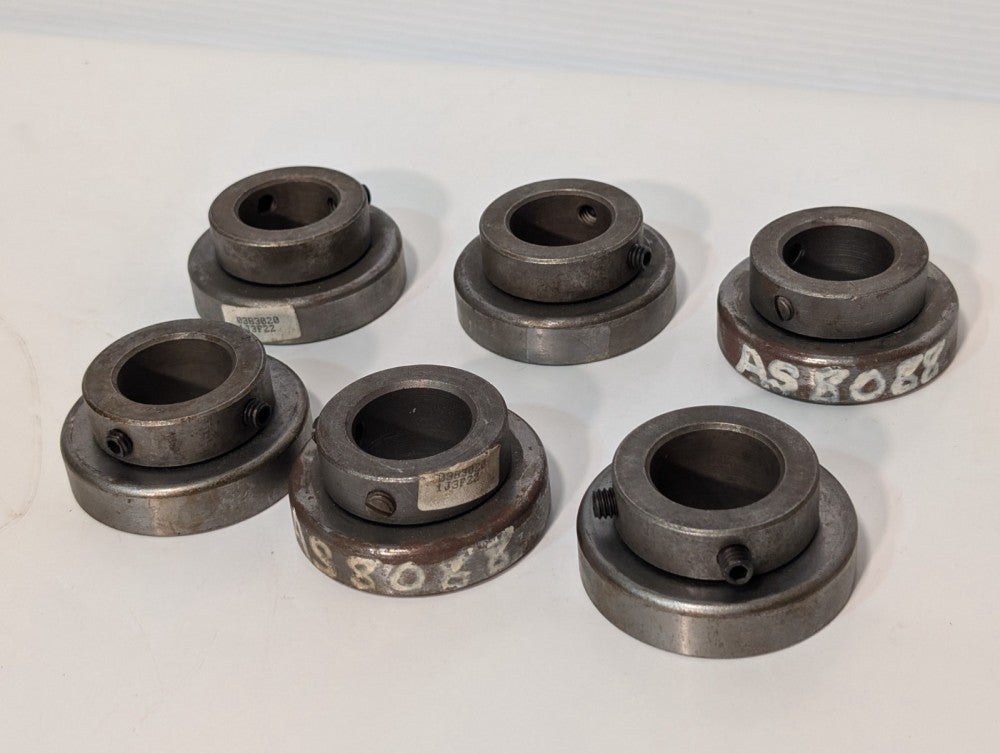 Lot of 6: Unbranded Industrial Flanged Bearing & Collars 0383020, 1J3F22, AS8088