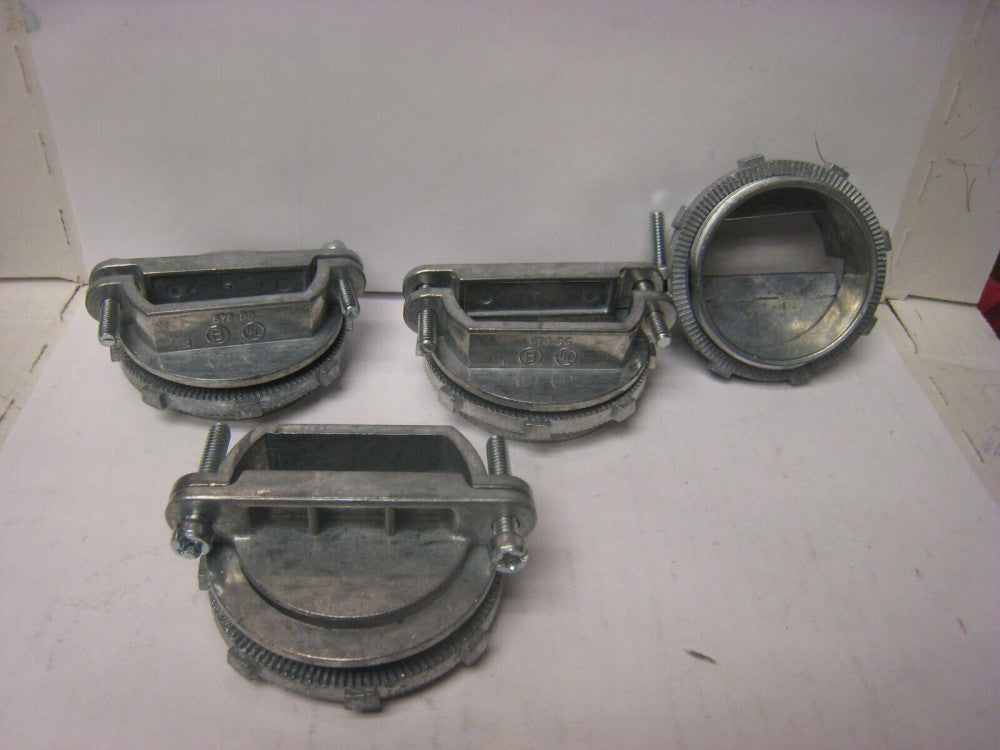 4 Bridgeport 676-DC2, 2", Die-Cast, 2-Screw Strap, Cable Connector, 4pc