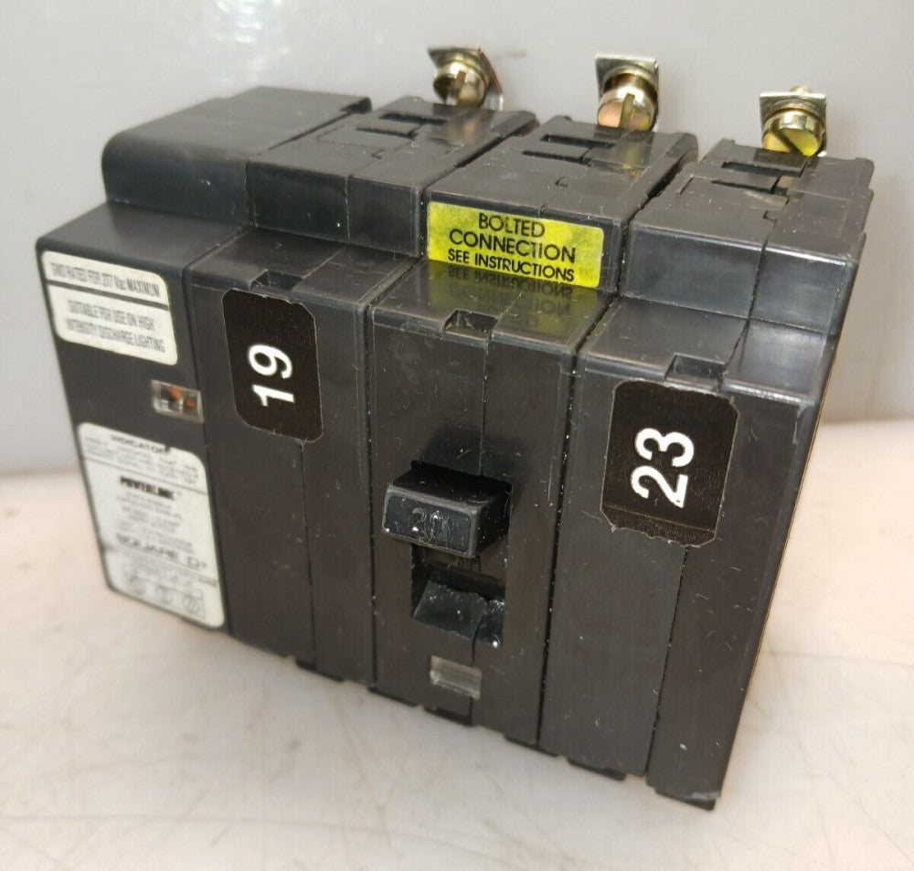SQUARE D 20 AMP POWERLINK CIRCUIT BREAKER EHB34020PL 3 POLE 480 VAC