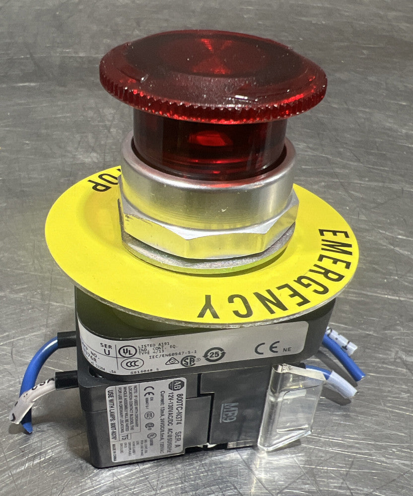 Allen Bradley 800T-FXTQH2RA Push Button W800T-N374 Nos Surplus
