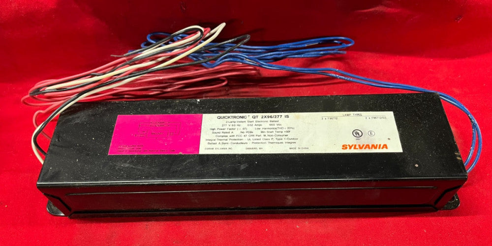 SYLVANIA QUICKTRONIC QT 2X96/277 IS ELECTRONIC BALLAST 227V 60 HZ