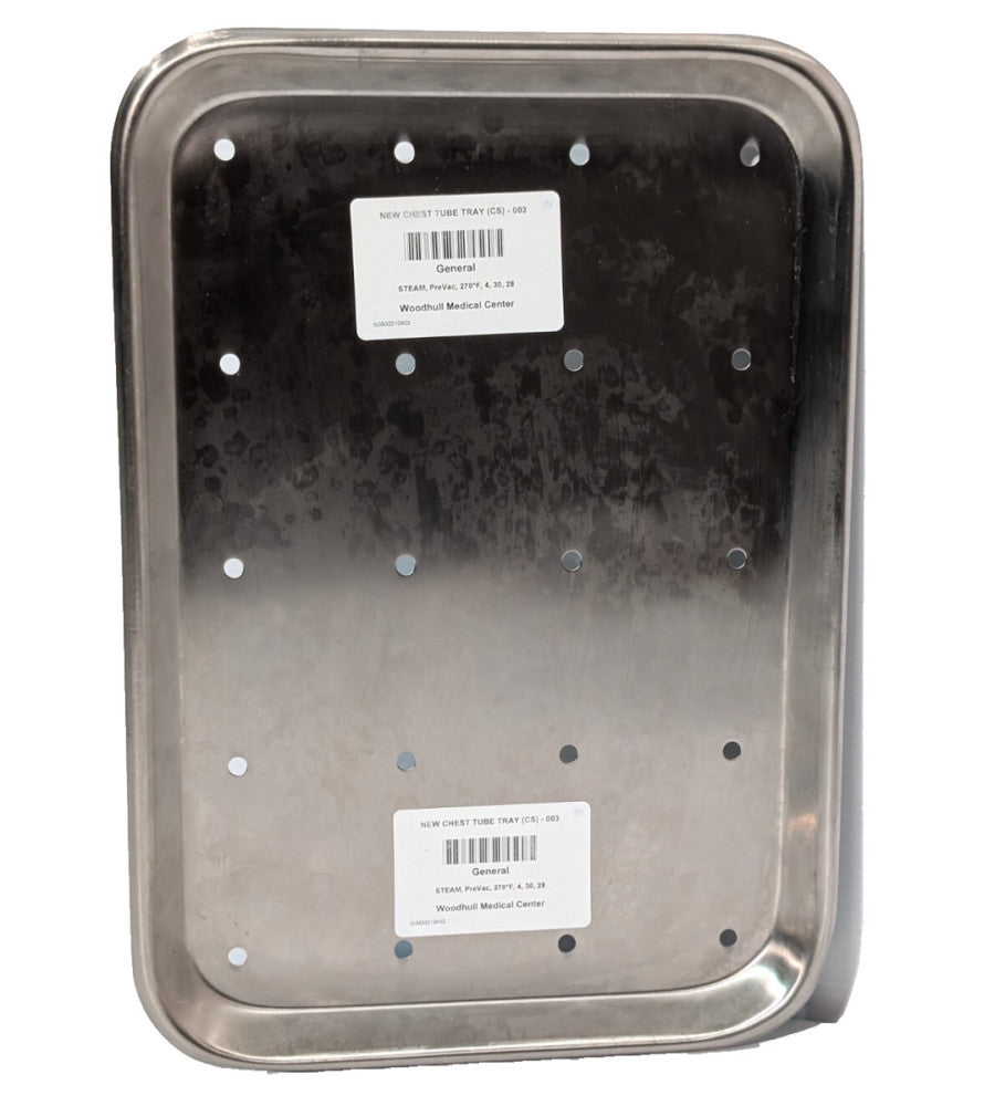 Jarit 117-164A Stainless Medical Chest Tube Tray (CS), STEAM, PreVac, 270°F