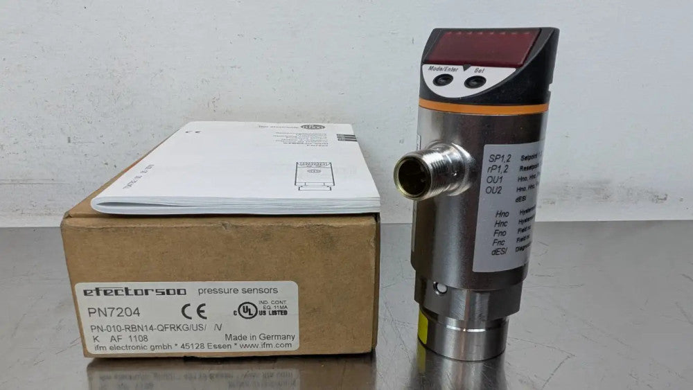 IFM Efector PN7204 Pressure Sensor with Display PN-010-RBN14-QFRKG/US/ /V -14.5-