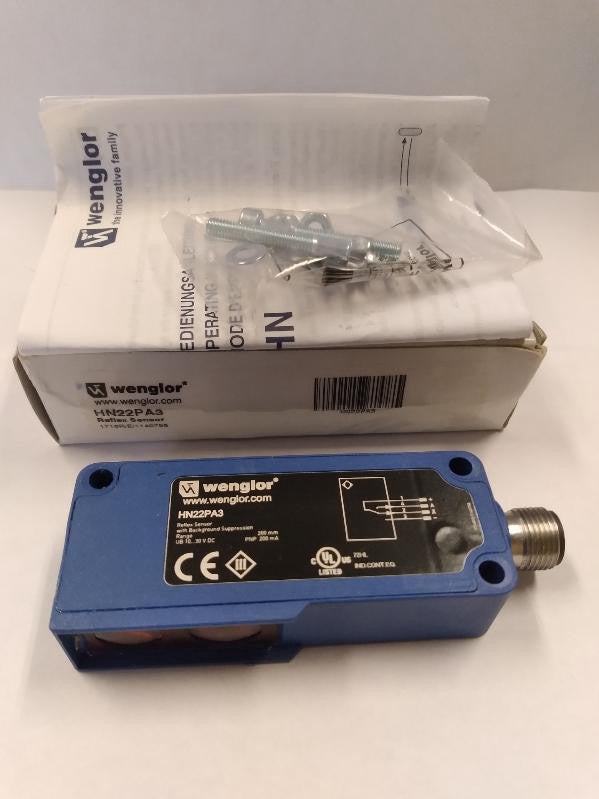 NEW Wenglor HN22PA3 Sensor with Background Suppresion 10-30 Volt 