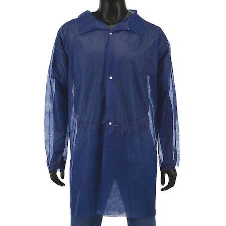 West Chester Protective Gear 3511/M Disposable Lab Coat, Polypropylene, Snaps