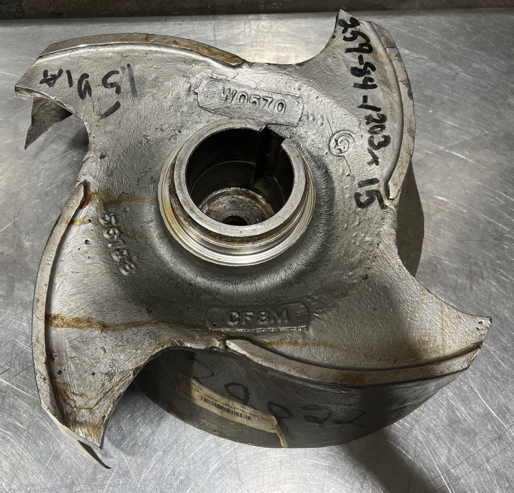 GOULDS IMPELLER, 10x12/10x16x18/CF8M 15"dia, PAT No: 56198 Nos Surplus