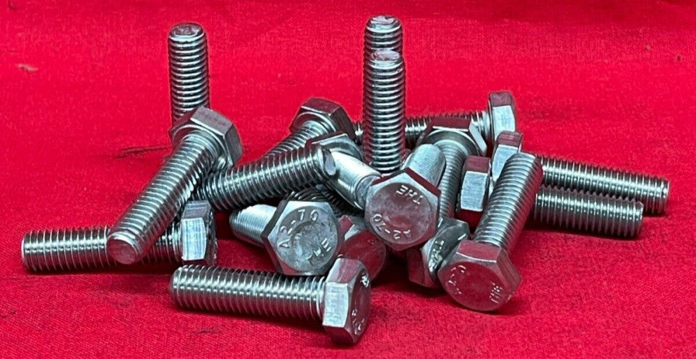 HEX BOLT M8-1.25 X 30MM STAINLESS STEEL 35MM OAL (LOT OF 20)