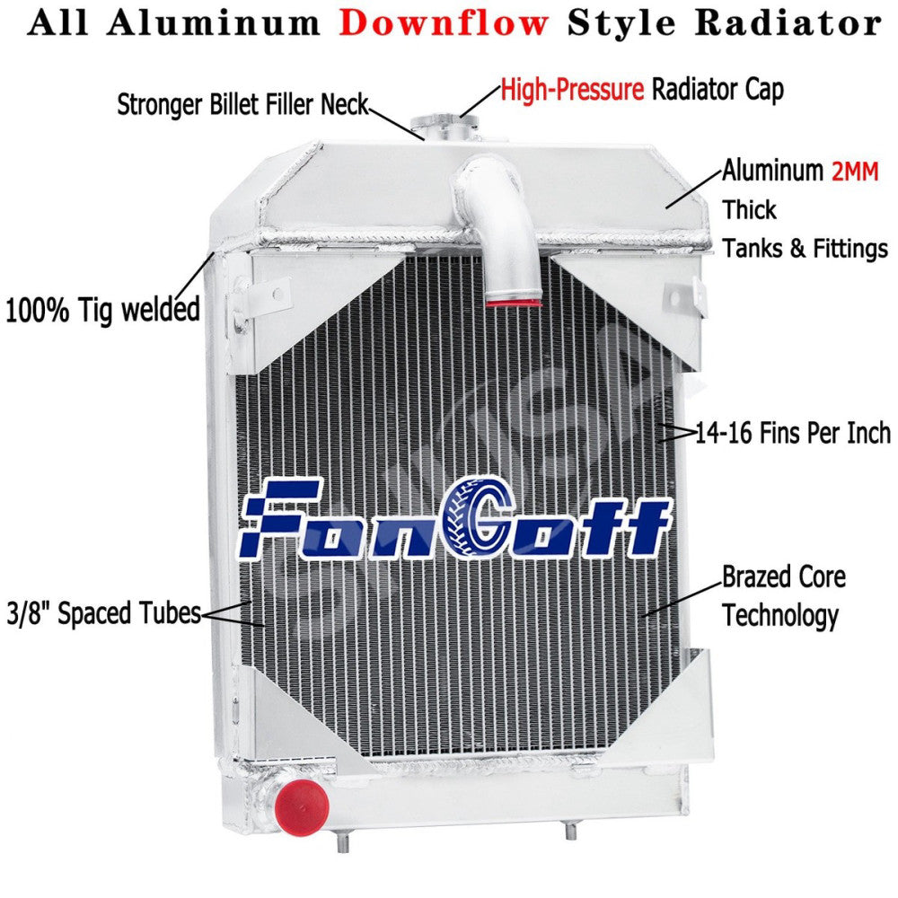 4 Row Aluminum Radiator for Case/International VA VAC, VAI VAO VAH VTA2688