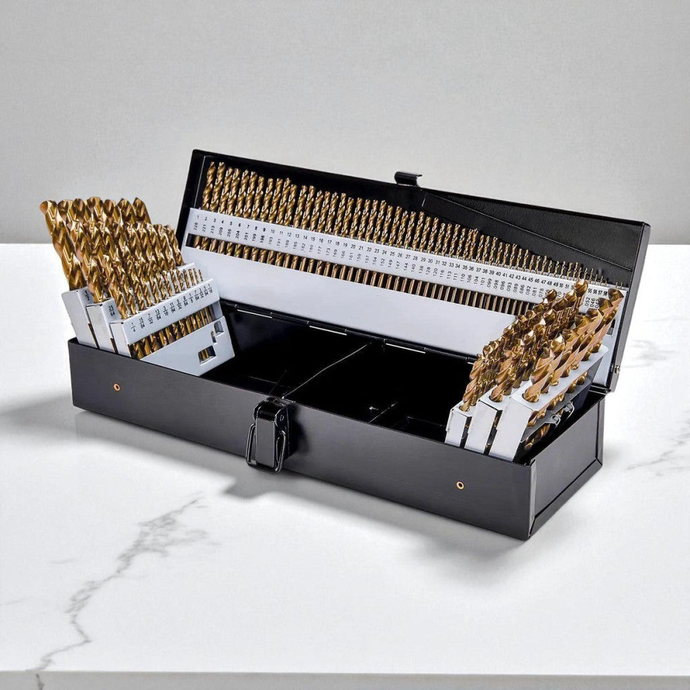 115 Pc Cobalt High Speed Steel Fractional Number & Letter Index Drill Bit Set