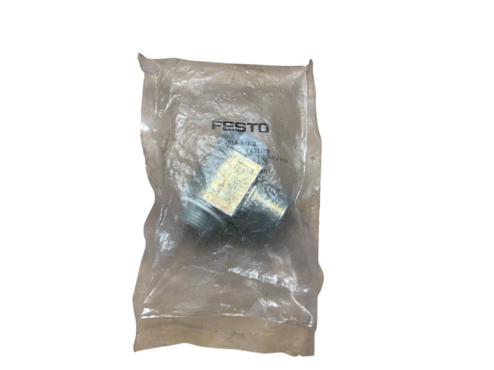 FESTO GRLA-1/2-B One-Way Flow Control Valve 151179 #