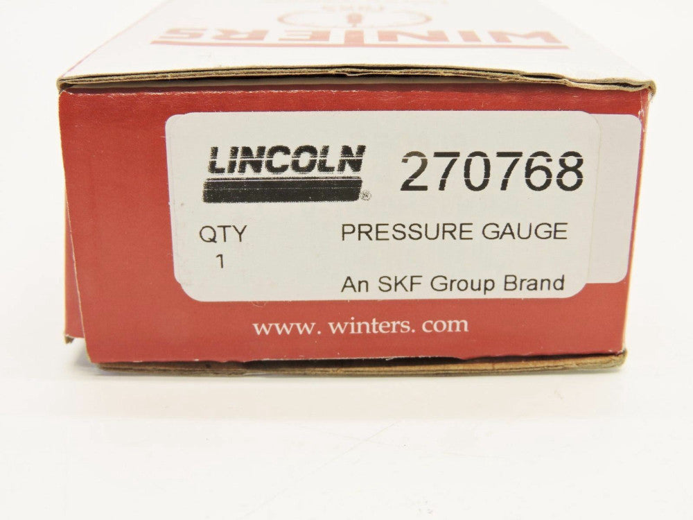 Lincoln 270768 Pressure Gauge Winters For Use With LINCOLN CENTROMATIC New