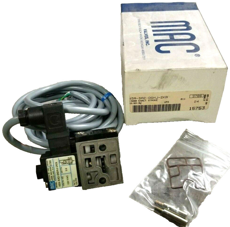 New MAC Valves Solenoid Valve 120 VAC Coil 1/8" NPT  45A-SA2-DGHJ-2KA