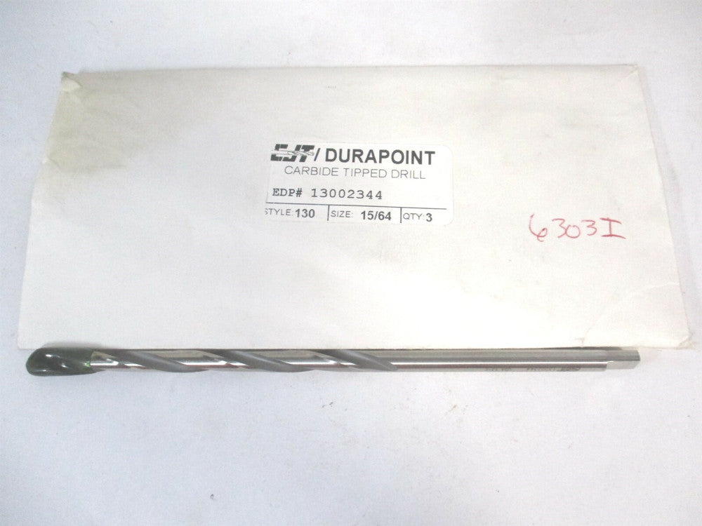 CJT (13002344) 15/64" x 2-3/8" x 3-3/4" x 6-1/8" OAL Extra Long Drill Bit