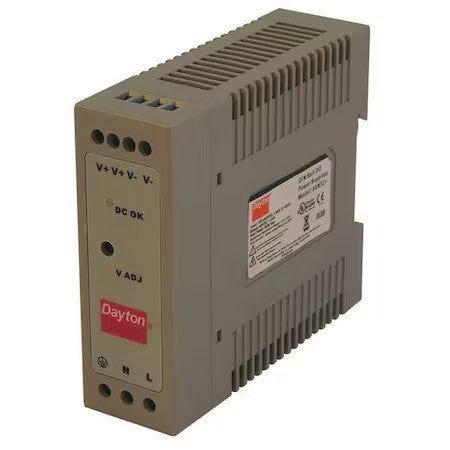Dayton 33Nt21 Dc Power Supply, 90/264V Ac, 50 W, 1 A, Din Rail