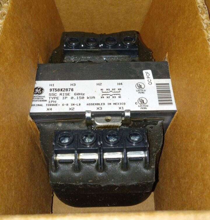 NEW GENERAL ELECTRIC .150 KVA TRANSFORMER 1Ø 120/240 HV 12/24 LV 9T58K2876
