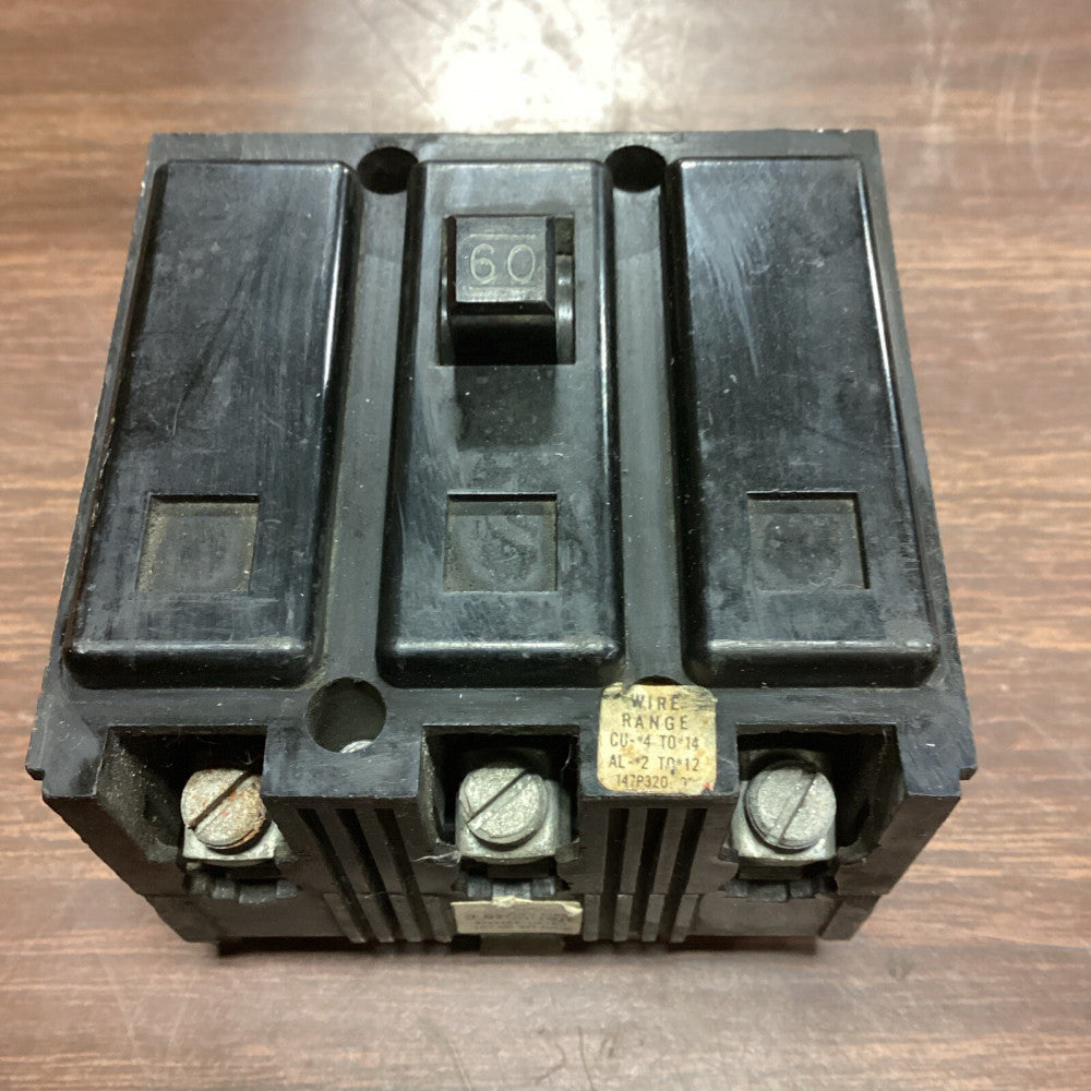 WESTINGHOUSE Quicklag 60 AMP 3 POLE CIRCUIT BREAKER HQNPA3060 F95