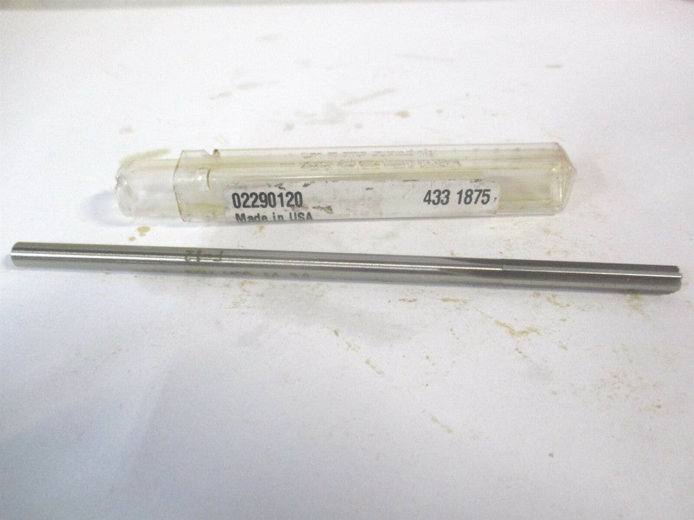 (433-0.1875) 3/16" x 1-1/8" x 4-1/2" 6-Flute Straight Shank HSS Chucking Reamer 