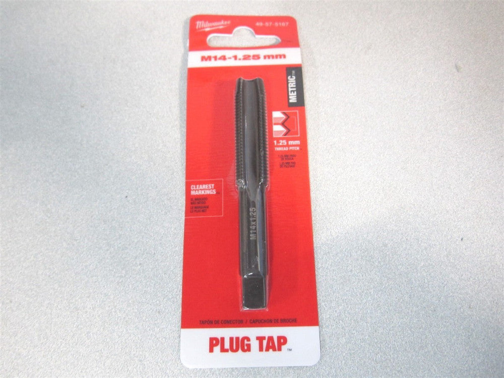 Milwaukee (49-57-5167) M14-1.25 mm Straight Flute Plug Tap