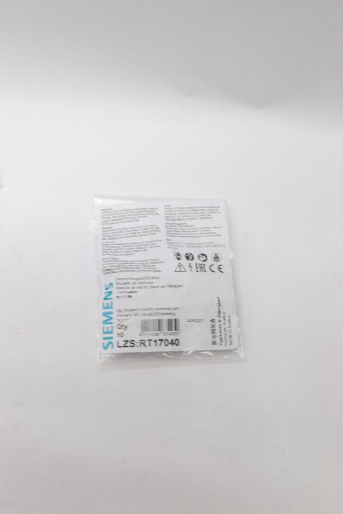 (10-Pk) Siemens Inscription Plate 15mm LZS:RT17040