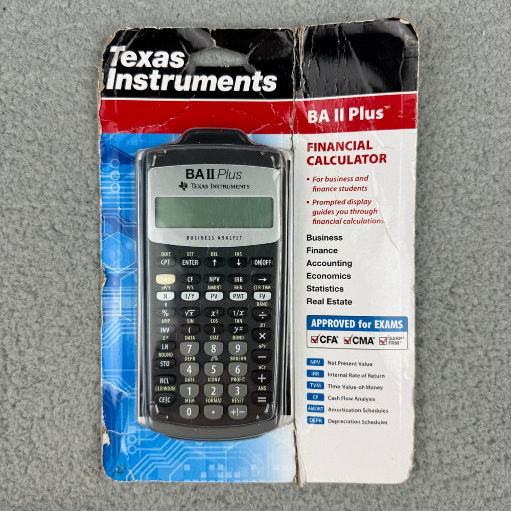 Texas Instruments BA II Plus Black Financial Calculator Business Analyst NEW