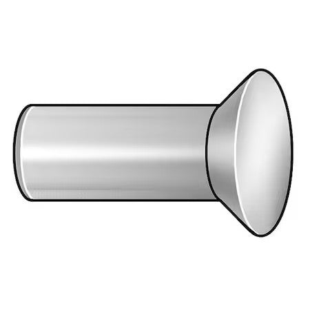 Zoro Select 27B0820.1 Solid Rivet, Countersunk Head, 0.25 In Dia., 1.25 In L,
