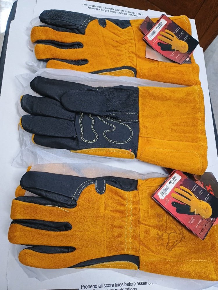 BLack Stallion BM88-MD Premium Pigskin & Cowhide MIG Welding Gloves 3 pr lot New