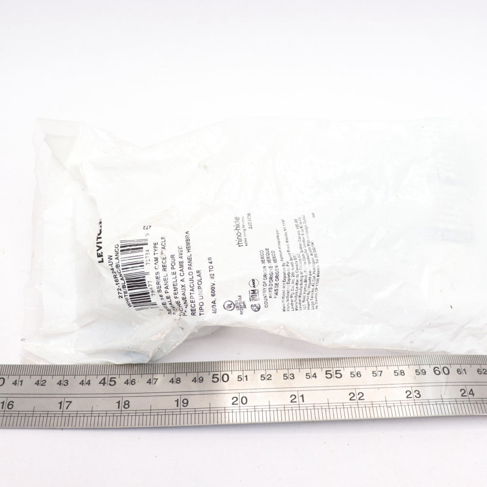 Leviton Cam-Type Series 16 Taper Nose Female Panel Receptable 90Â° 16R24-UW