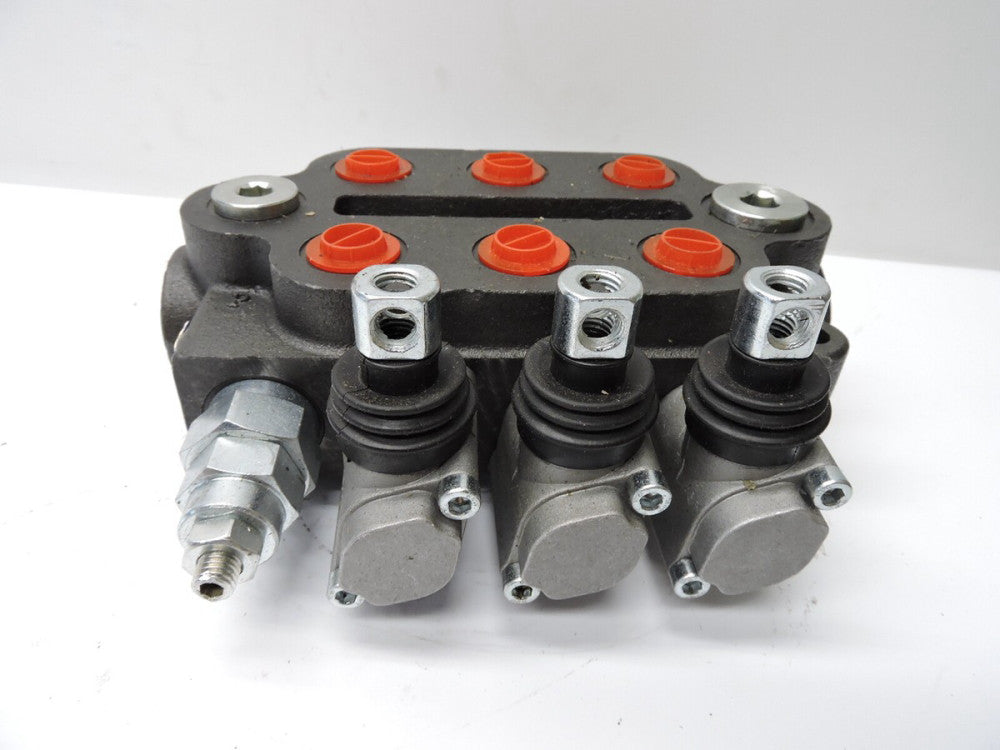 ZT-L20-0T/3 3 Spool Hydraulic Monoblock Double Acting Control Valve - NOB NEW!