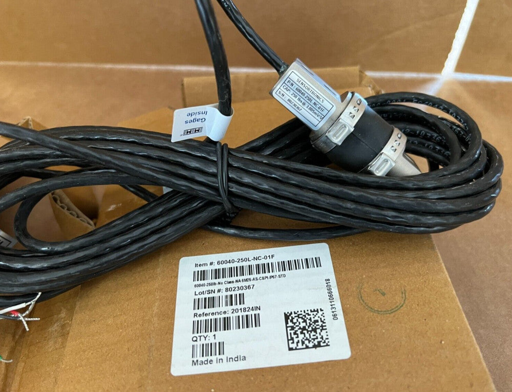 SENSORTRONICS,60040-250L-NC-01F LOAD CELL, W/CALIBRATION CERTIFICATE MAKE OFFER!