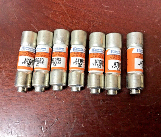 (Lot of 7) Ferraz Shawmut ATDR3 Class CC Fuse 3A 600Vac