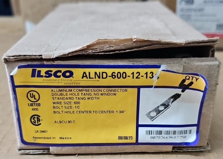 ILSCO - ALND-600-12-134 - Surecrimp Aluminum Compression Lug, Conductor Size 600