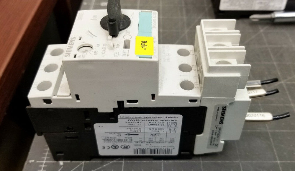 Siemens 3RV1021-0JA10 & 3RV1928-1H Manual Motor Controller WORKING PULL [C9S4]