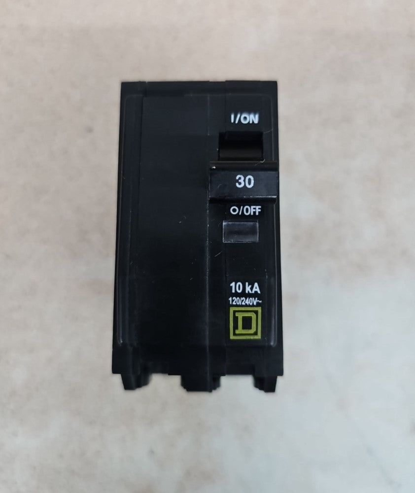 Square D QOB230 Circuit Breaker 30 Amp 2 Pole 10 AIC 120/240 VAC Type QOB W# NTO