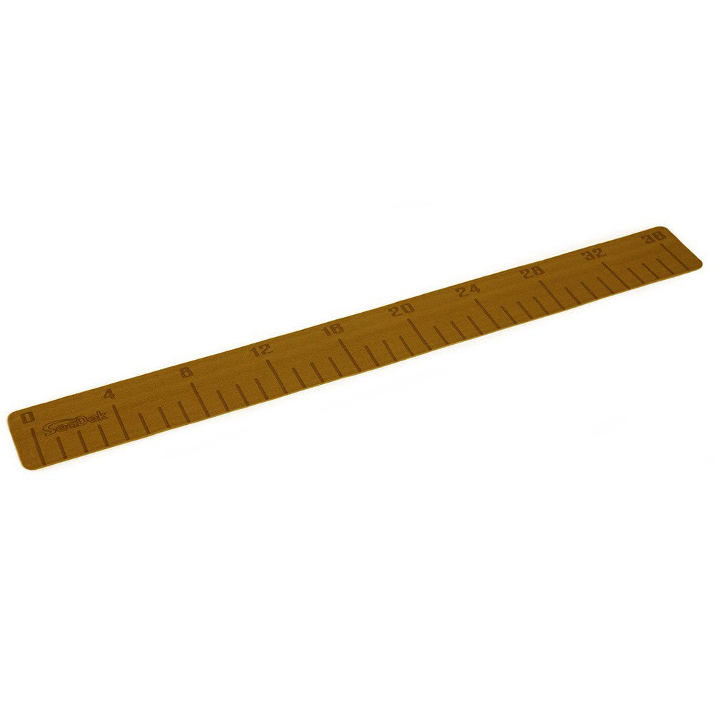 SeaDek 4" x 36" 3mm Fish Ruler w/Laser Logo Mocha Brushed - 101.6mm x 965.2mm x