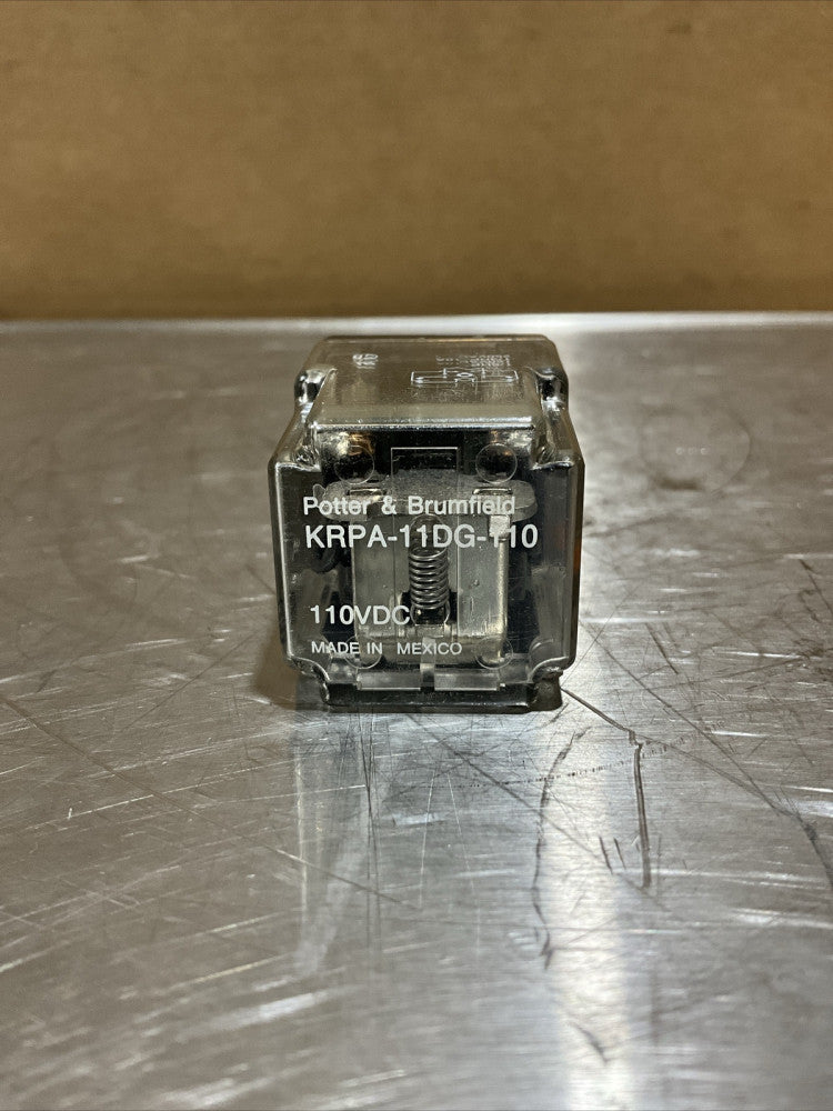 Potter & Brumfield KRPA-11DG-110 Relay, 110VDC, 1/6hp, 120-250VAC, 10A, NOS