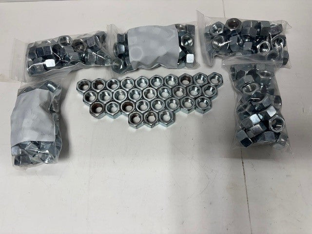 HEX HEAD NUT AND LOCK NUT, 1/2"-13, 3/4" ACROSS FLATS, LOT OF 180