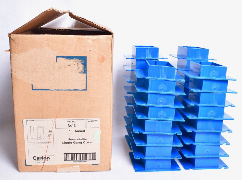 34 Carlon Nonmetallic Single Gang Covers 1" Raised  A413
