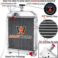 15381-72060 4 Row Aluminum Radiator For KUBOTA TOYO 506 Tractor Models