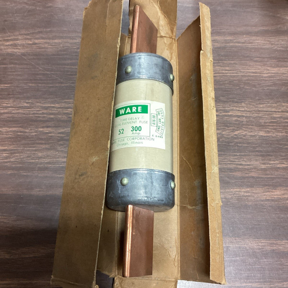 WARE 300V 52-300A TIME DELAY DUAL ELEMENT FUSES 52-300