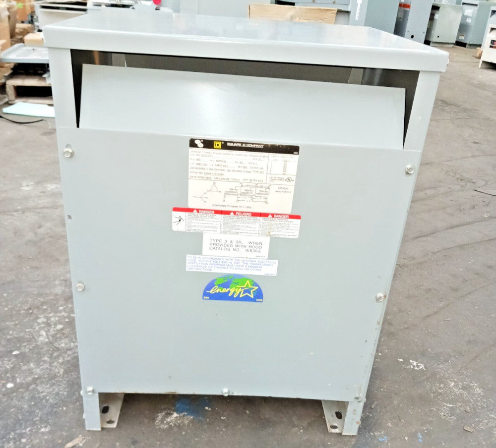 30 Kva Square D EE30T3H 3 Phase Transformer 480 Hv Delta 208y/120 Lv Wye