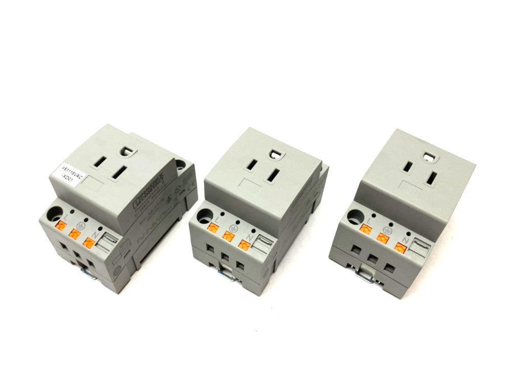 Phoenix Contact EO-AB/PT/15 Socket Receptacle DIN Mount 0804165 LOT OF 3