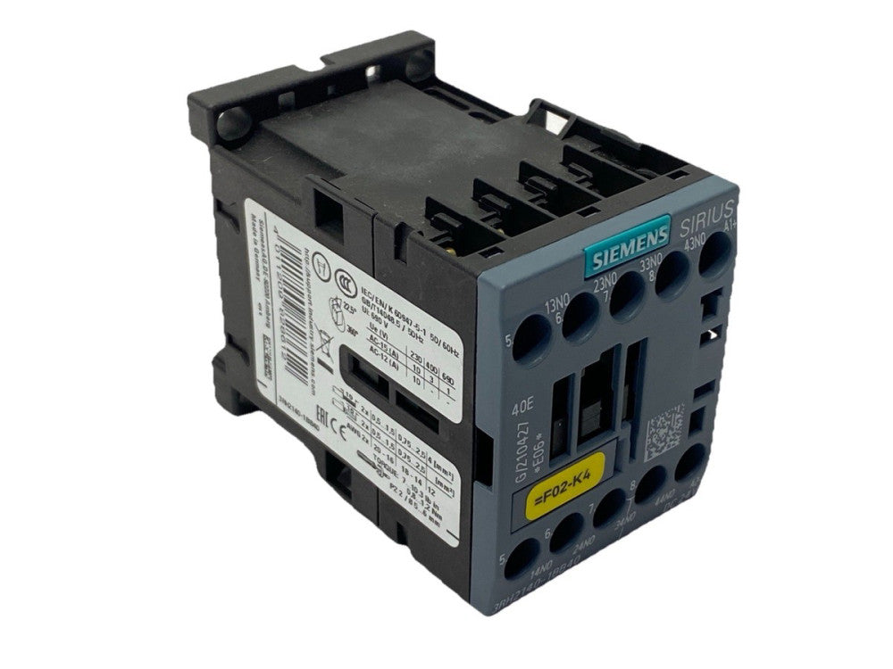 Siemens 3RH2140-1BB40 Contactor Relay 4 NO 10A 230V 24VDC