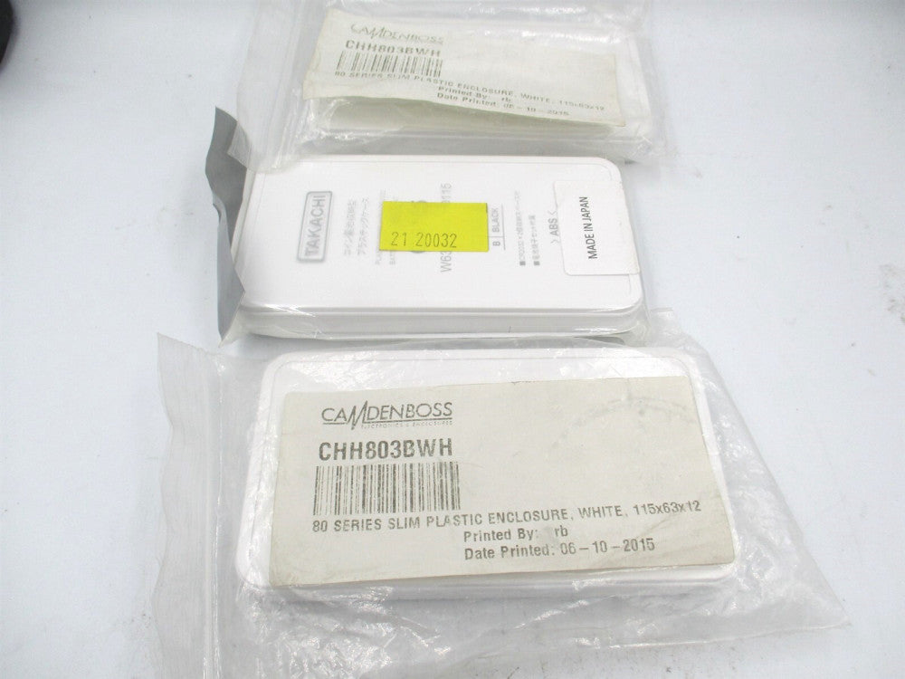 Camdenboss (CHH803BWH) 80 Series White Slim Plastic Handheld Enclosure - Qty 3 