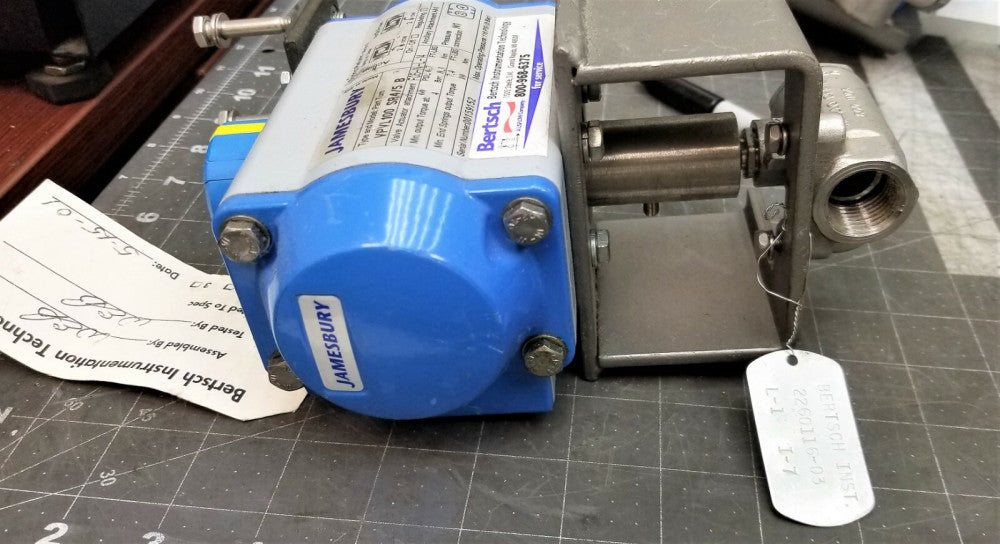 Apollo ½” Stainless 3-Way Valve / Jamesbury Rack ^ Pinion Actuator UN-USED [B0S4