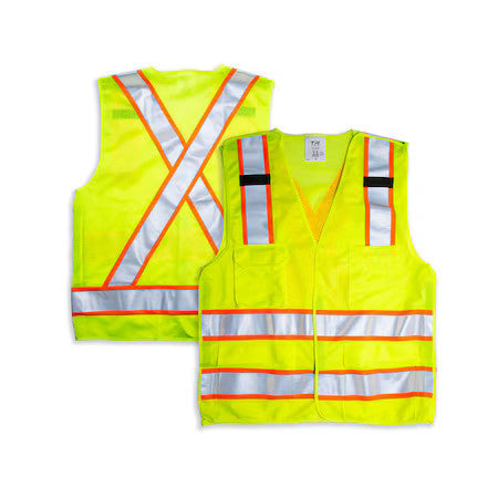 TR INDUSTRIAL TR5PBA-XXXL Class 2 High Visibility 5-Point Breakaway Safety
