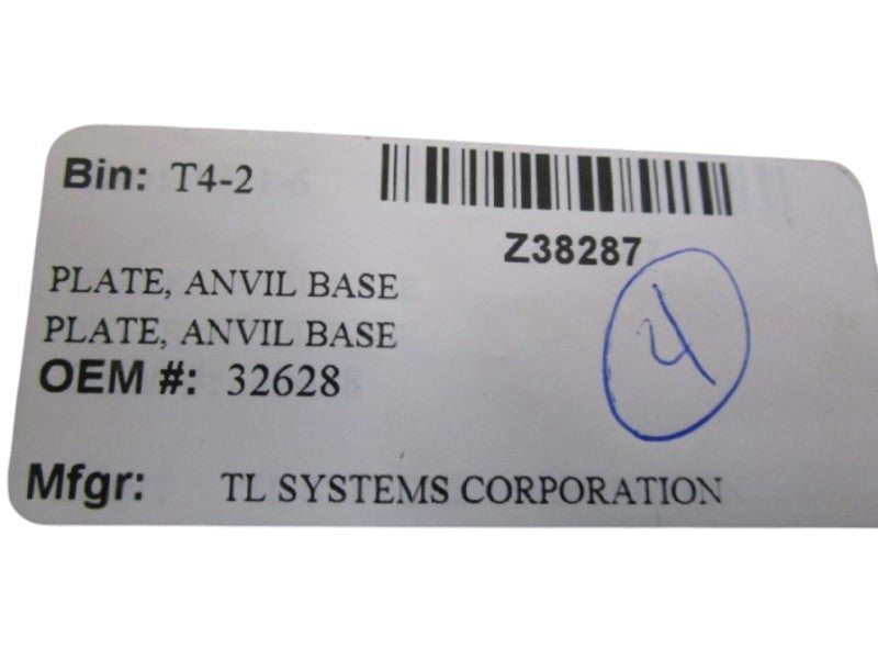 LOT OF 4 TL SYSTEMS CORP. ANVIL BASE PLATE 32628 NSNP