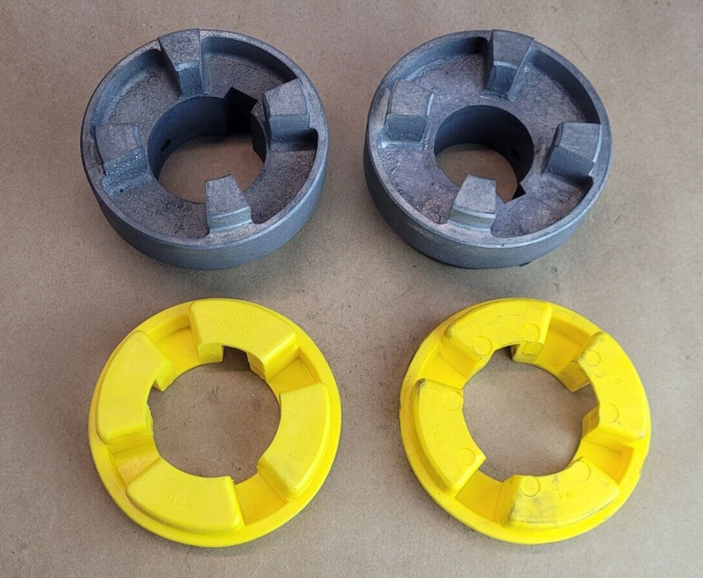 Magnaloy Model 500R Flexible Coupling w/ 2 Inserts 2" x 2-3/8" Bore